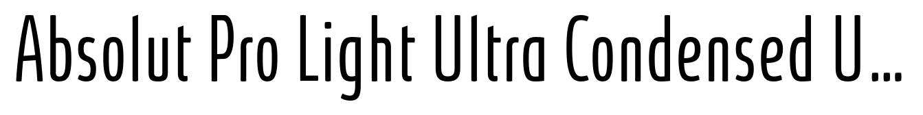 Absolut Pro Light Ultra Condensed Upright Italic